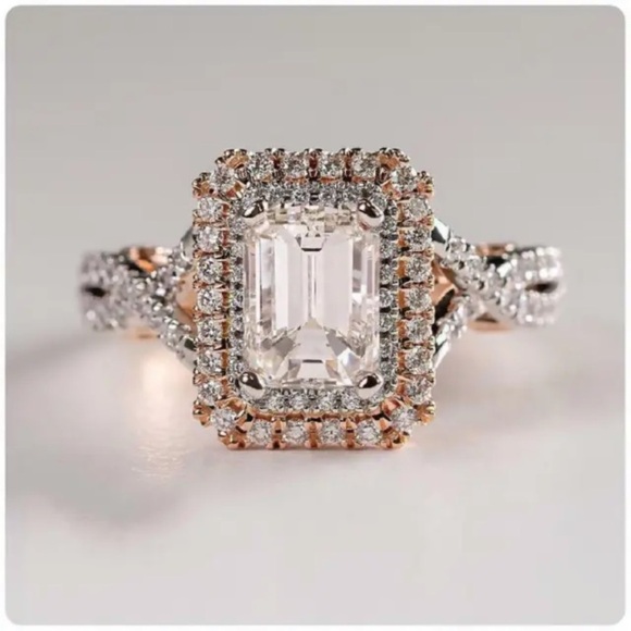 Jewelry - Gorgeous Two-Tone S925 Ring – Silver & Rose Gold Accents